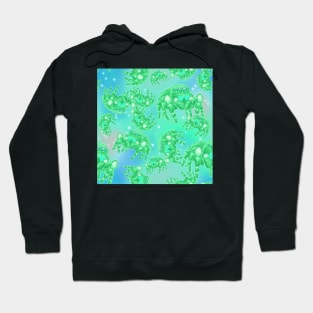 Pale Green Rainbow Space Spider (Bold Jumper) All Over Print Hoodie